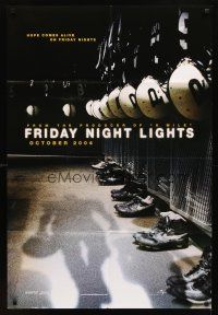 4c341 FRIDAY NIGHT LIGHTS teaser DS 1sh '04 Texas high school football, cool image of locker room!