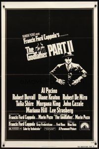 4c377 GODFATHER PART II 1sh '74 Al Pacino in Francis Ford Coppola classic crime sequel!