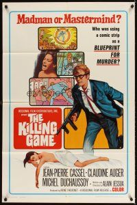 4c514 KILLING GAME 1sh '68 Jeu de Massacre, wild comic strip killer, madman or mastermind!