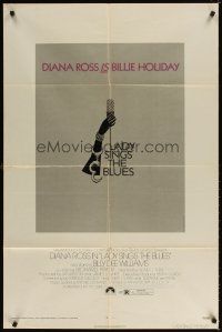 4c525 LADY SINGS THE BLUES 1sh '72 Diana Ross in her film debut as singer Billie Holiday!