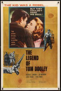 4c543 LEGEND OF TOM DOOLEY 1sh '59 Ted Post directed, young Michael Landon, Jo Morrow!