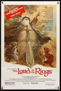 4c574 LORD OF THE RINGS video 1sh '79 Ralph Bakshi cartoon, classic J.R.R. Tolkien novel, Jung art!