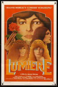 4c585 LUMIERE 1sh '76 directed by Jeanne Moreau, Lucia Bose, Keith Carradine, Evans art!