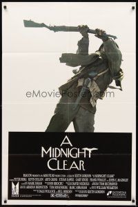 4c616 MIDNIGHT CLEAR 1sh '92 Peter Berg, Kevin Dillon, Ethan Hawke, cool image of soldier!