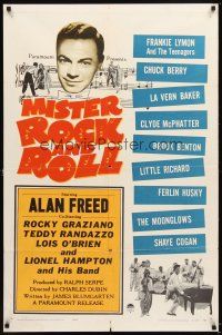 4c627 MISTER ROCK & ROLL 1sh '57 musicians Alan Freed, Little Richard, Chuck Berry!