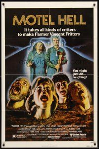 4c634 MOTEL HELL 1sh '80 it takes all kinds of critters to make Farmer Vincent Fritters!