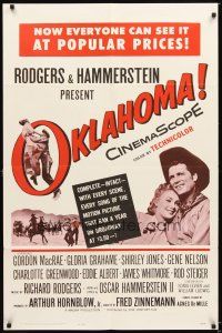 4c670 OKLAHOMA 1sh R63 Gordon MacRae, Shirley Jones, Rodgers & Hammerstein musical!
