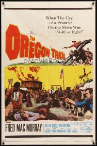 4c680 OREGON TRAIL 1sh '59 Fred MacMurray,the battle-cry 54-40 or Fight resounded across the West!