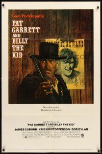 4c693 PAT GARRETT & BILLY THE KID 1sh '73 Sam Peckinpah, Bob Dylan, James Coburn, Lesser art!