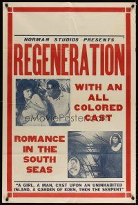 4c736 REGENERATION 1sh '23 colored beauty Stella Mayo romance at sea with all colored cast!