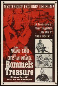 4c757 ROMMEL'S TREASURE 1sh '61 Dawn Addams, art of battlefield & sexy woman!