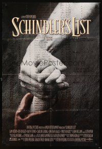 4c777 SCHINDLER'S LIST int'l DS 1sh '93 Steven Spielberg, Liam Neeson, Ralph Fiennes!