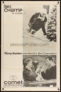 4c807 SKI CHAMP 1sh '66 Toni Sailer, world's ski champion, please help identify!