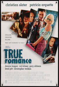 4c939 TRUE ROMANCE 1sh '93 Christian Slater, Patricia Arquette, by Quentin Tarantino!