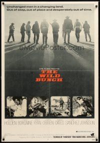 4c976 WILD BUNCH 1sh '69 Sam Peckinpah cowboy classic, William Holden & Ernest Borgnine