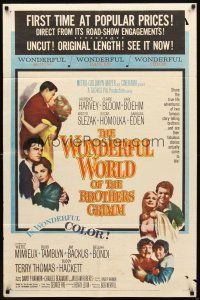 4c989 WONDERFUL WORLD OF THE BROTHERS GRIMM 1sh '62 Harvey, Bloom, Boehm, George Pal fairy tales!