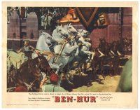4d251 BEN-HUR LC #8 '60 Charlton Heston moves his team to the starting line of the chariot race!