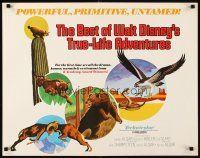4f230 BEST OF WALT DISNEY'S TRUE-LIFE ADVENTURES 1/2sh '75 powerful, primitive, cool animal art!