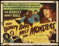 4f248 BOWERY BOYS MEET THE MONSTERS style A 1/2sh '54 Huntz Hall & Leo Gorcey with wacky ape!