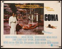 4f279 COMA 1/2sh '77 Genevieve Bujold finds room full of coma patients in special harnesses!