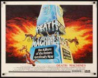 4f293 DEATH MACHINES 1/2sh '76 wild sci-fi art image, the killers of the future are ready now!
