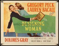 4f298 DESIGNING WOMAN style B 1/2sh '57 romantic art of Gregory Peck & Lauren Bacall!