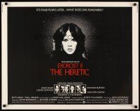 4f328 EXORCIST II: THE HERETIC 1/2sh '77 Linda Blair, John Boorman's sequel to Friedkin's movie!
