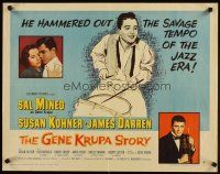 4f353 GENE KRUPA STORY style B 1/2sh '60 Sal Mineo hammered out the savage tempo of the Jazz Era!
