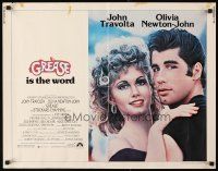 4f368 GREASE 1/2sh '78 close up of John Travolta & Olivia Newton-John in a most classic musical!