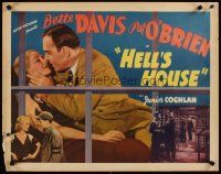 4f376 HELL'S HOUSE blue style 1/2sh R30s Bette Davis top billed in movie she had a minor role in!