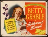 4f383 HOLLYWOOD BOUND 1/2sh '47 sexy exciting blonde Betty Grable made good in Hollywood!