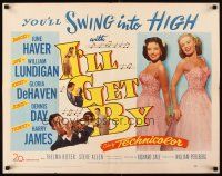4f393 I'LL GET BY 1/2sh '50 sexy June Haver, Gloria DeHaven & Harry James playing his trumpet!