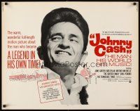 4f413 JOHNNY CASH 1/2sh '69 great portrait of most famous country music star!