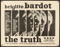 4f431 LA VERITE 1/2sh '61 super sexy Brigitte Bardot, Henri-Georges Clouzot, The Truth!