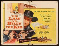 4f442 LAW VS. BILLY THE KID style A 1/2sh '54 Scott Brady, the toughest guy the west ever bred!