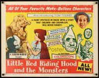 4f455 LITTLE RED RIDING HOOD & THE MONSTERS 1/2sh '64 Tom thumb and Little Red Riding Hood