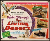 4f458 LIVING DESERT 1/2sh '53 first feature-length Disney True-Life adventure, snakes & tortoises!