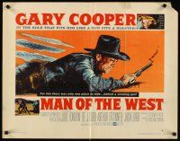 4f475 MAN OF THE WEST style B 1/2sh '58 gunslinger Gary Cooper is the man of the soft word!