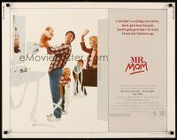 4f494 MR. MOM 1/2sh '83 wacky image of stay-at-home father Michael Keaton with his kids!