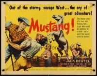 4f497 MUSTANG 1/2sh '57 Jack Buetel, out of the savage west, the cry of great adventure!
