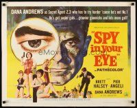 4f638 SPY IN YOUR EYE 1/2sh '66 Dana Andrews has sexier gals and groovier gimmicks, cool art!