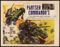 4f658 TANK COMMANDOS 1/2sh '59 AIP, really cool WWII artwork of tanks in battle!