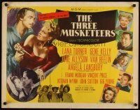 4f681 THREE MUSKETEERS style B 1/2sh '48 Lana Turner, Gene Kelly, June Allyson, Angela Lansbury