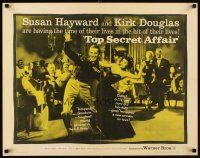 4f688 TOP SECRET AFFAIR 1/2sh '57 Susan Hayward tames toughest General Kirk Douglas!
