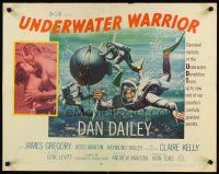 4f701 UNDERWATER WARRIOR style A 1/2sh '58 demolition scuba diver Dan Dailey, Claire Kelly