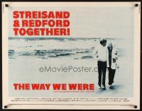 4f711 WAY WE WERE int'l 1/2sh '73 Barbra Streisand & Robert Redford walk on the beach!