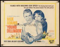 4f738 YOUNG DILLINGER 1/2sh '65 Nick Adams, Mary Ann Mobley, filmed with machine-gun speed!