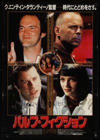 4f001 PULP FICTION advance Japanese '94 Tarantino, Uma Thurman, Bruce Willis, John Travolta!