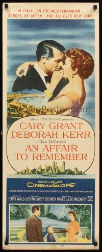 4g152 AFFAIR TO REMEMBER insert '57 romantic close-up art of Cary Grant & Deborah Kerr!