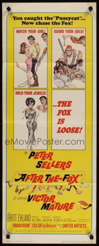 4g153 AFTER THE FOX insert '66 De Sica's Caccia alla Volpe, Peter Sellers, Frank Frazetta art!